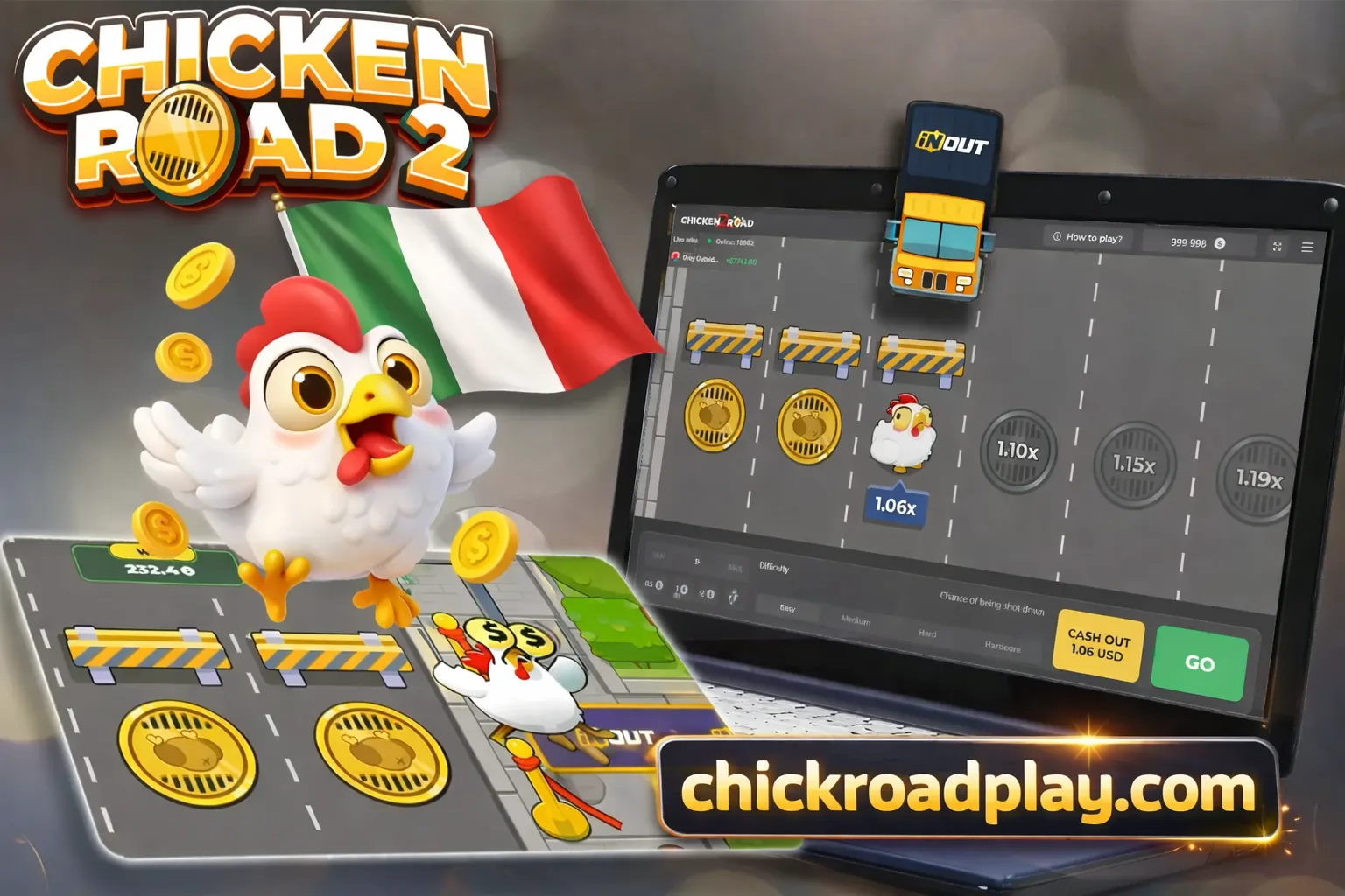 Interfaccia aggiornata di Chicken Road 2